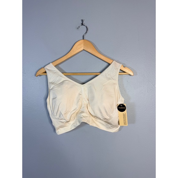 Truekind Everyday Throw-on Wireless Bralette Beige 3XL‎ NWT - Picture 2 of 10